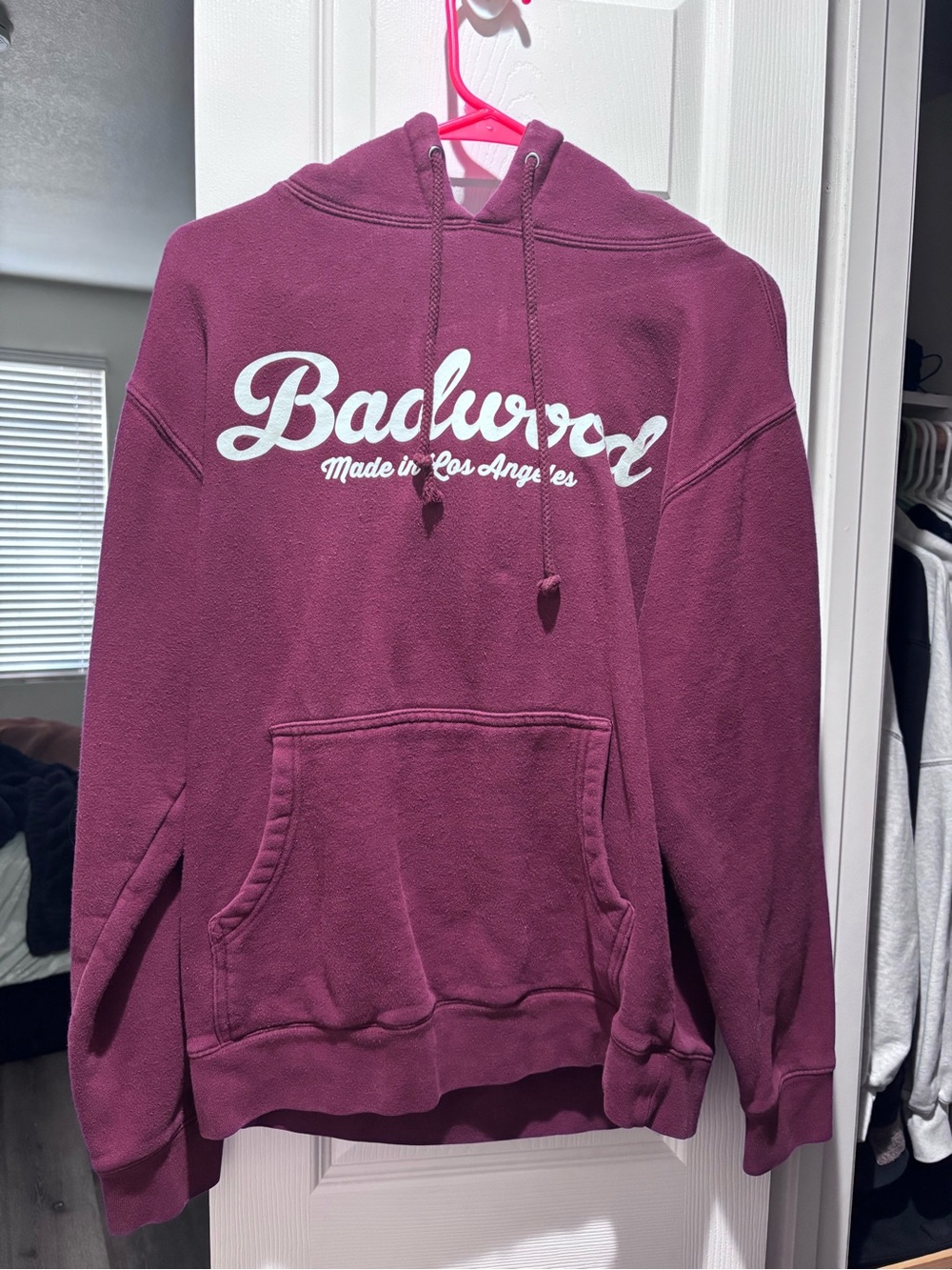 Badwood Women's Maroon Pullover Hoodie
